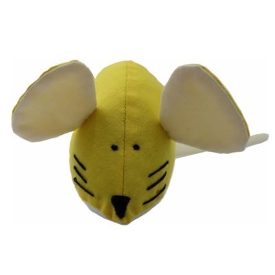 мягкая игрушка для кошки мышь желтая