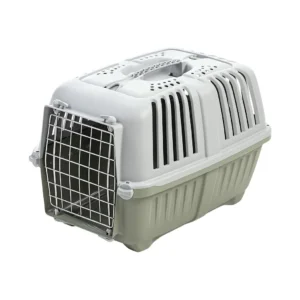 Переноска для кота та собаки пластикова MPS ECO PRATIKO 1 metal LIGHT GREEN (cвітло-зелений), 48×31,5×33 см до 12 кг